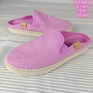 UGG Pink Purple Canvas Slide Slip On Comfort Shoes Women’s Size 8 NEW